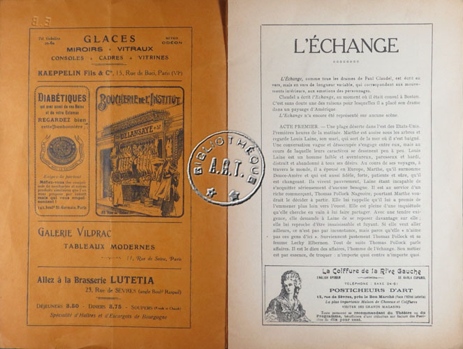 Les programmes de Théatre de l\